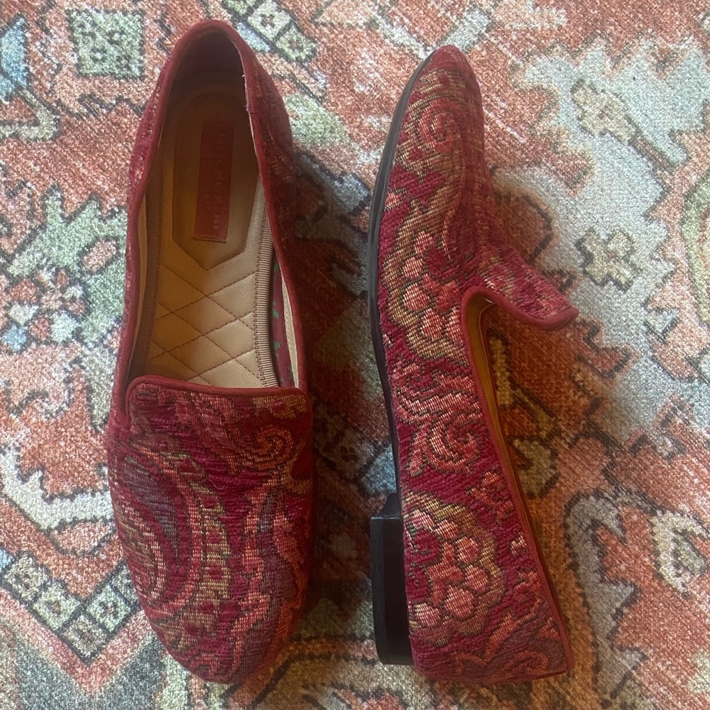 Issac Mizrahi Textile & Leather Loafers